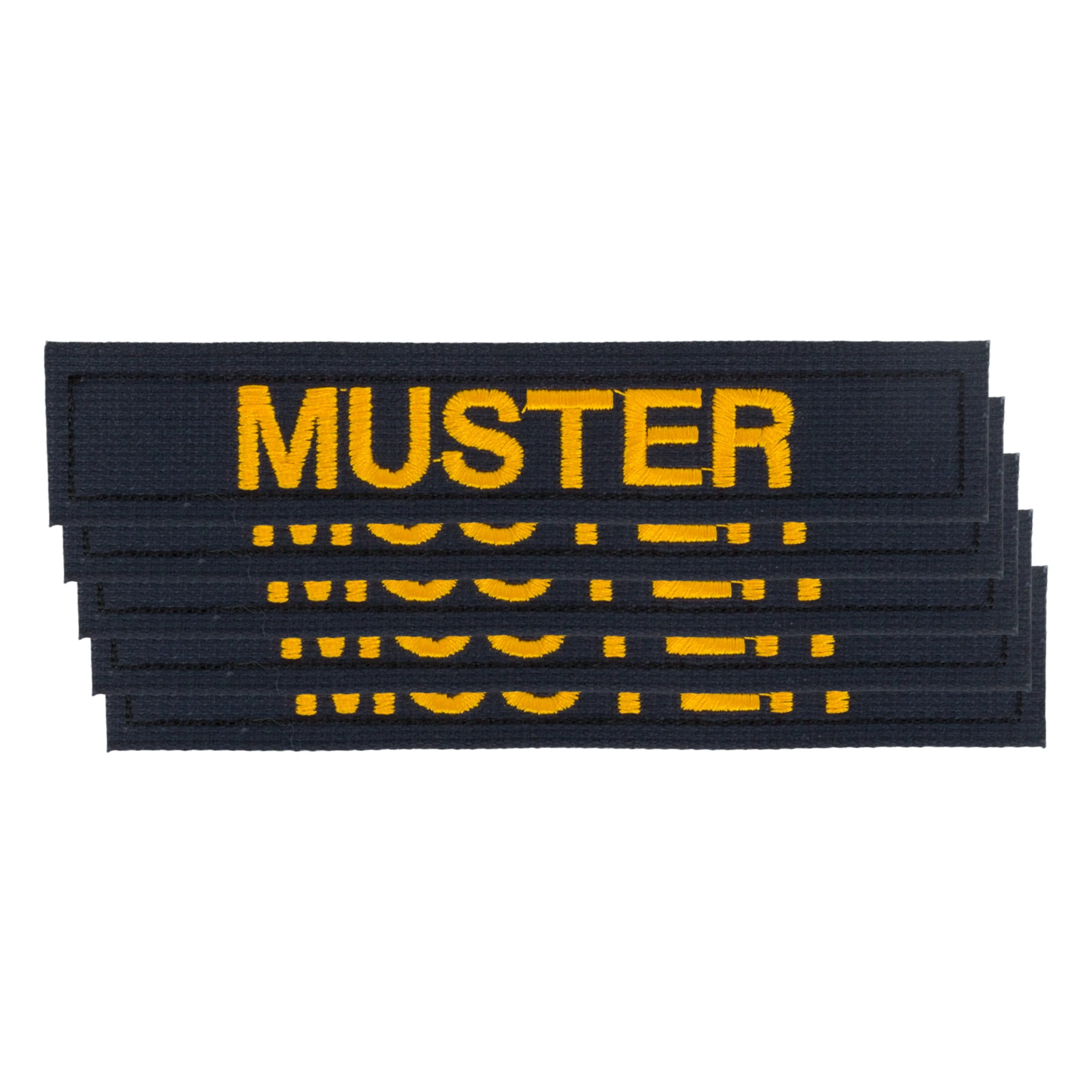 ASMC -  Namensbänder 5er Set blau gold