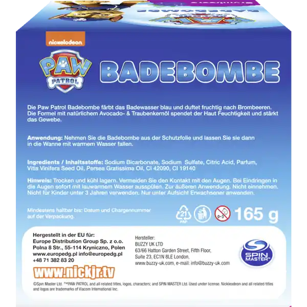 Paw Patrol Badebombe