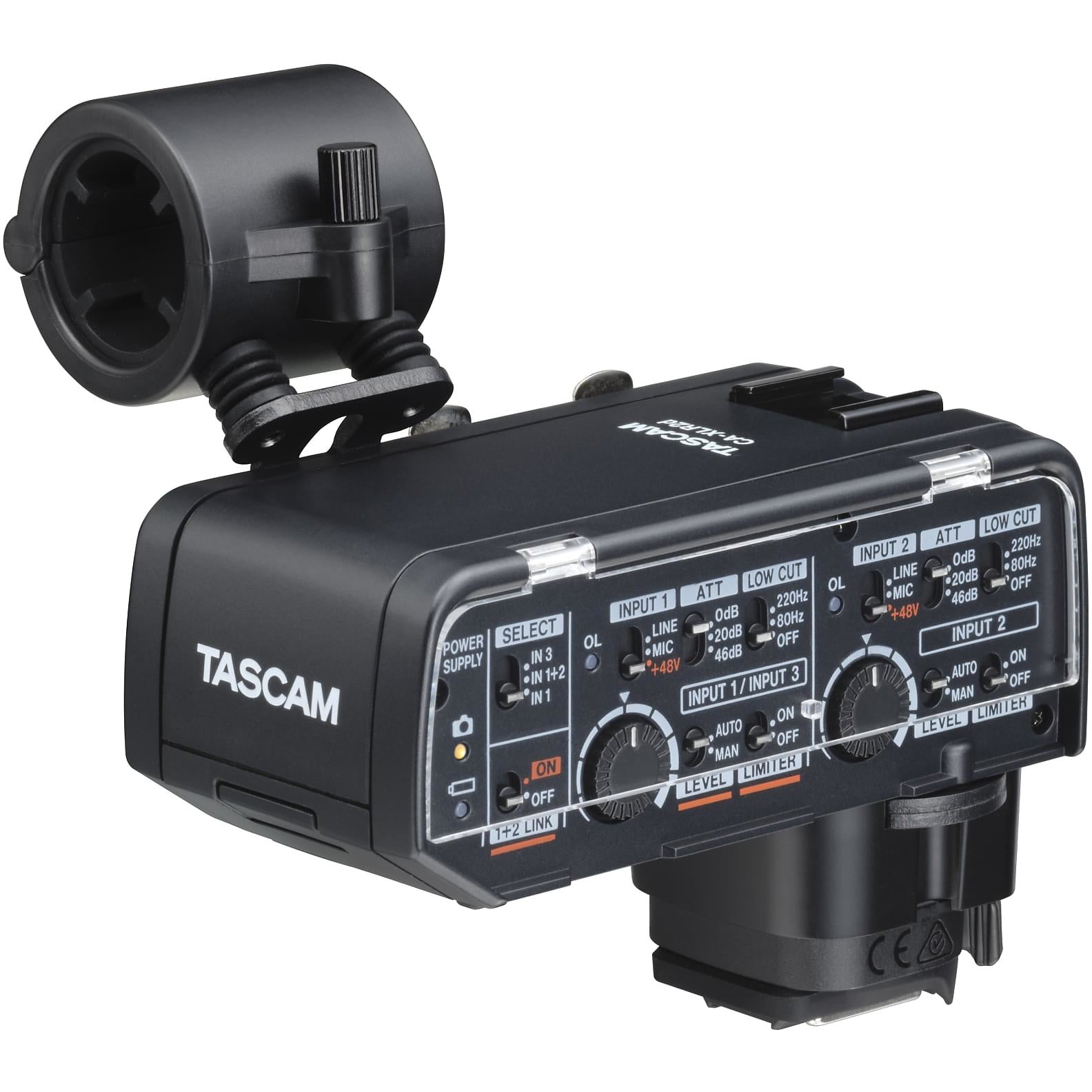 Tascam CA-XLR2d-C XLR microfoonadapter voor mirrorless Canon camera's