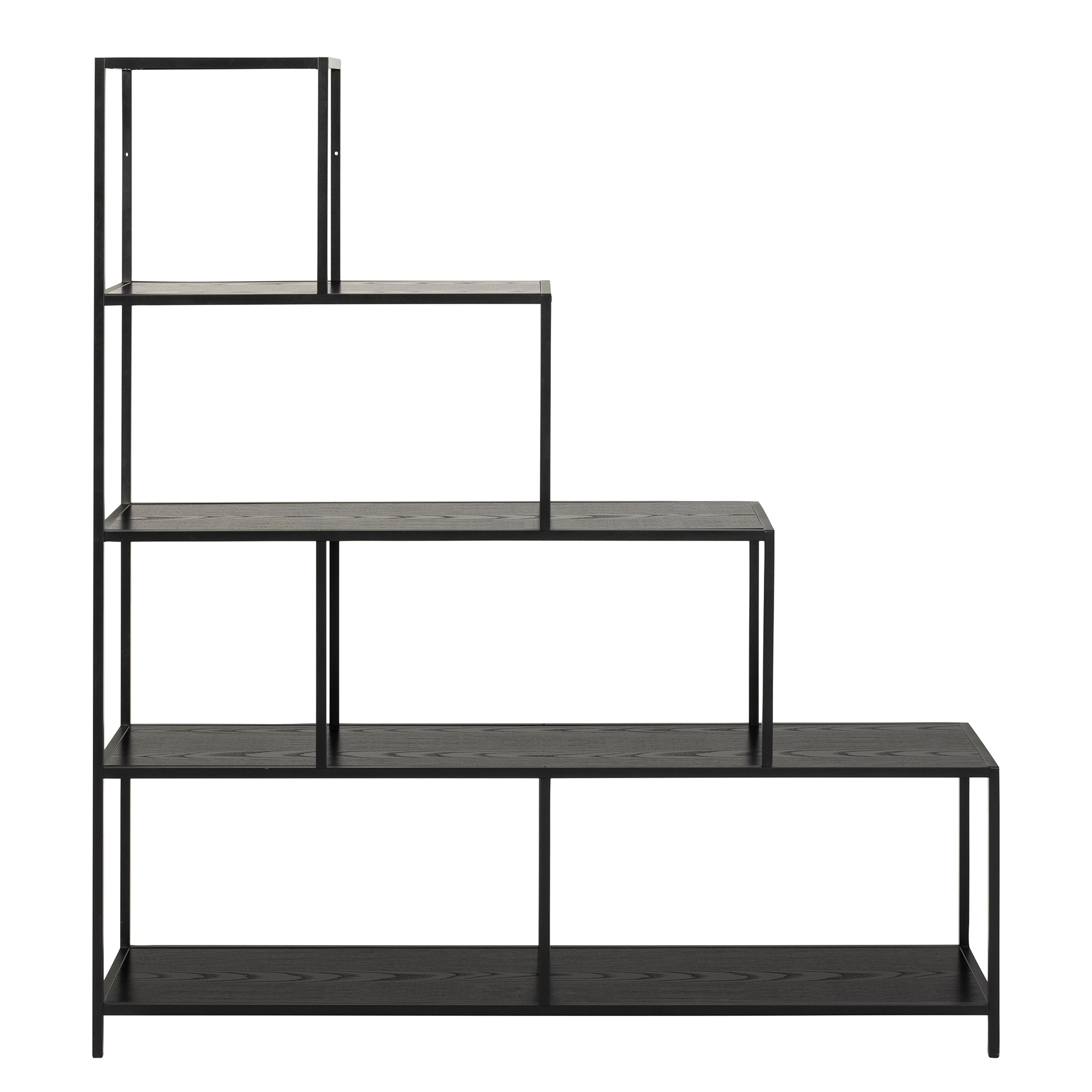 Regal SEAFORD - Esche-schwarz - 4 Ablagen - 135 cm breit