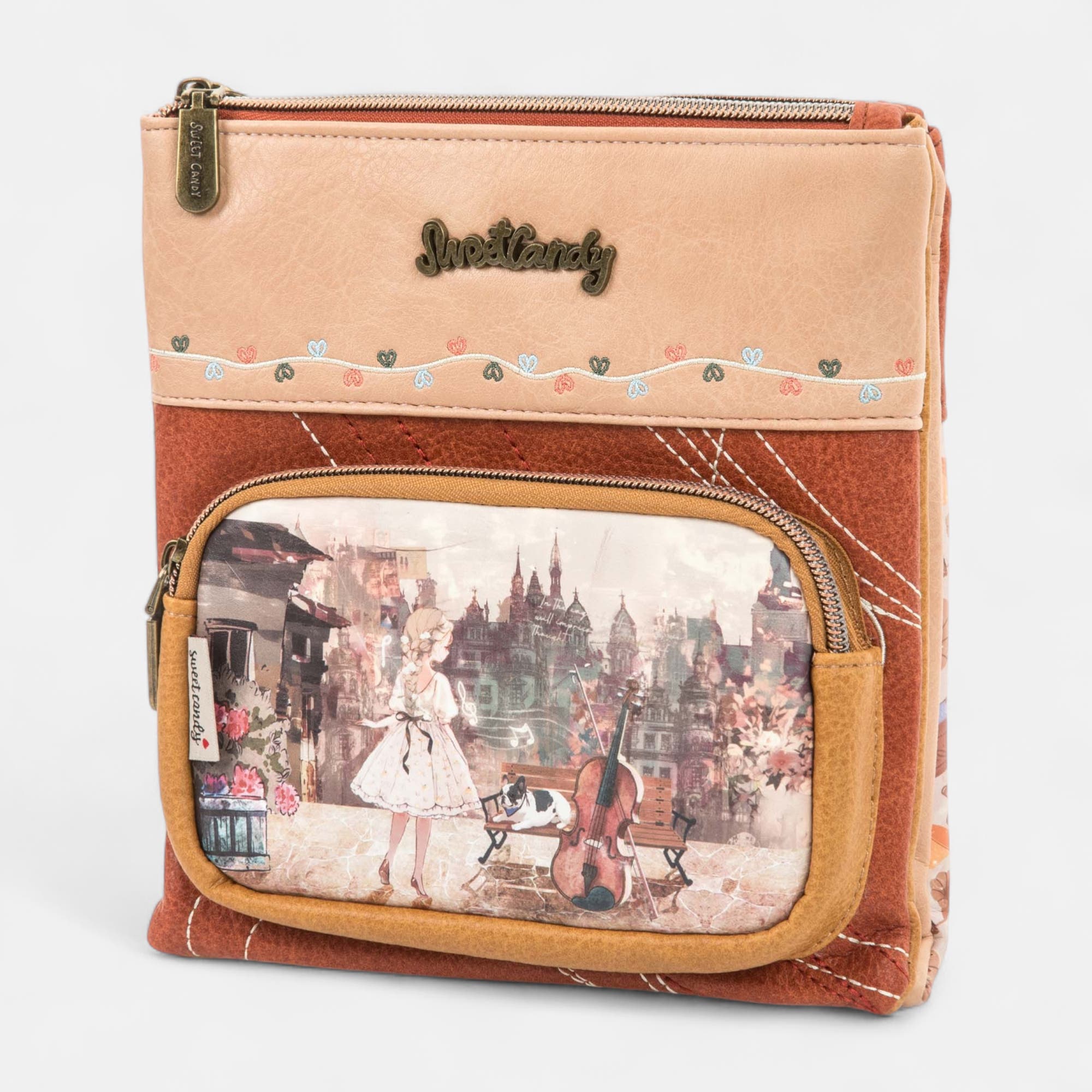 Sac bandoulière camel