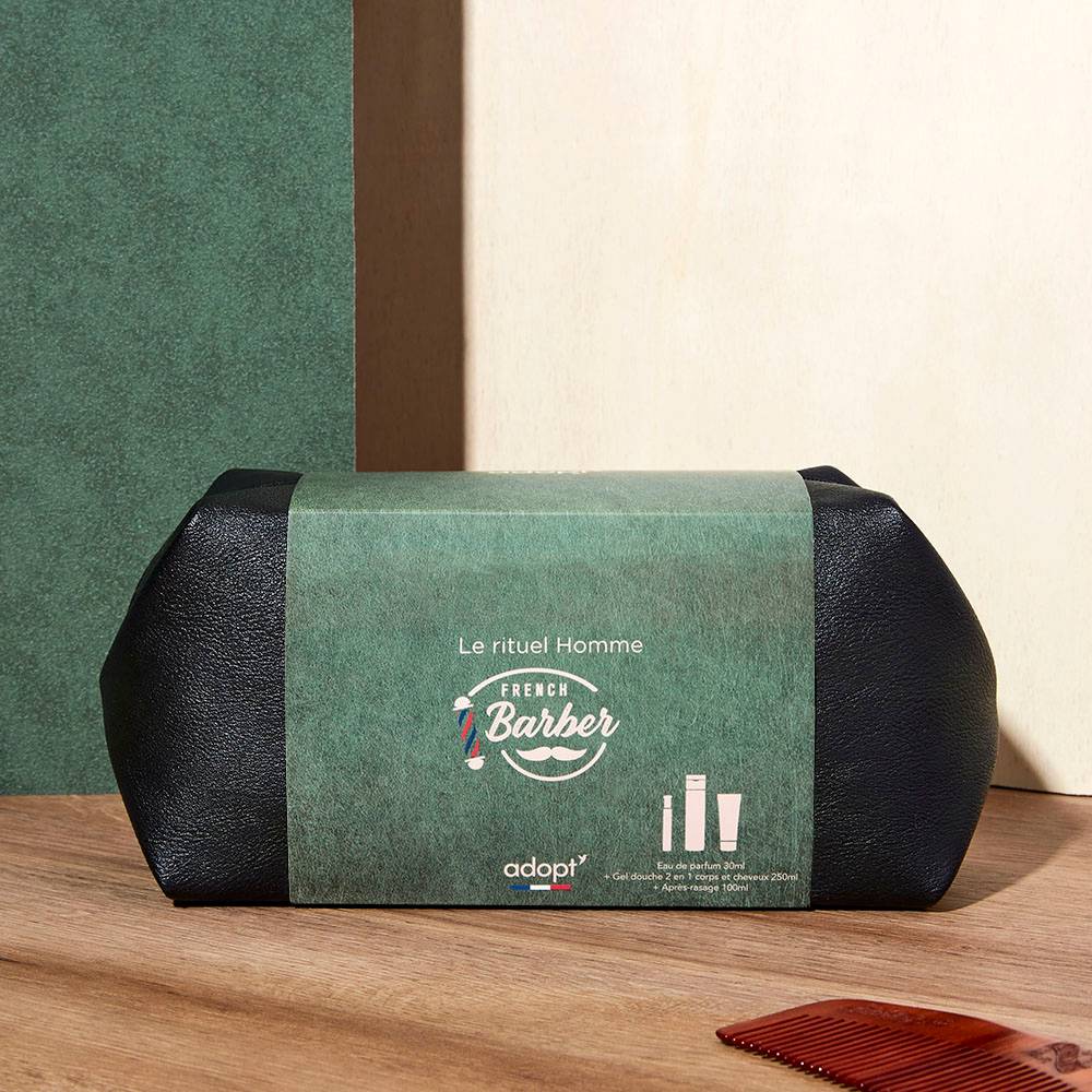French Barber - Coffret trousse eau de parfum 30ml + gel douche + après rasage