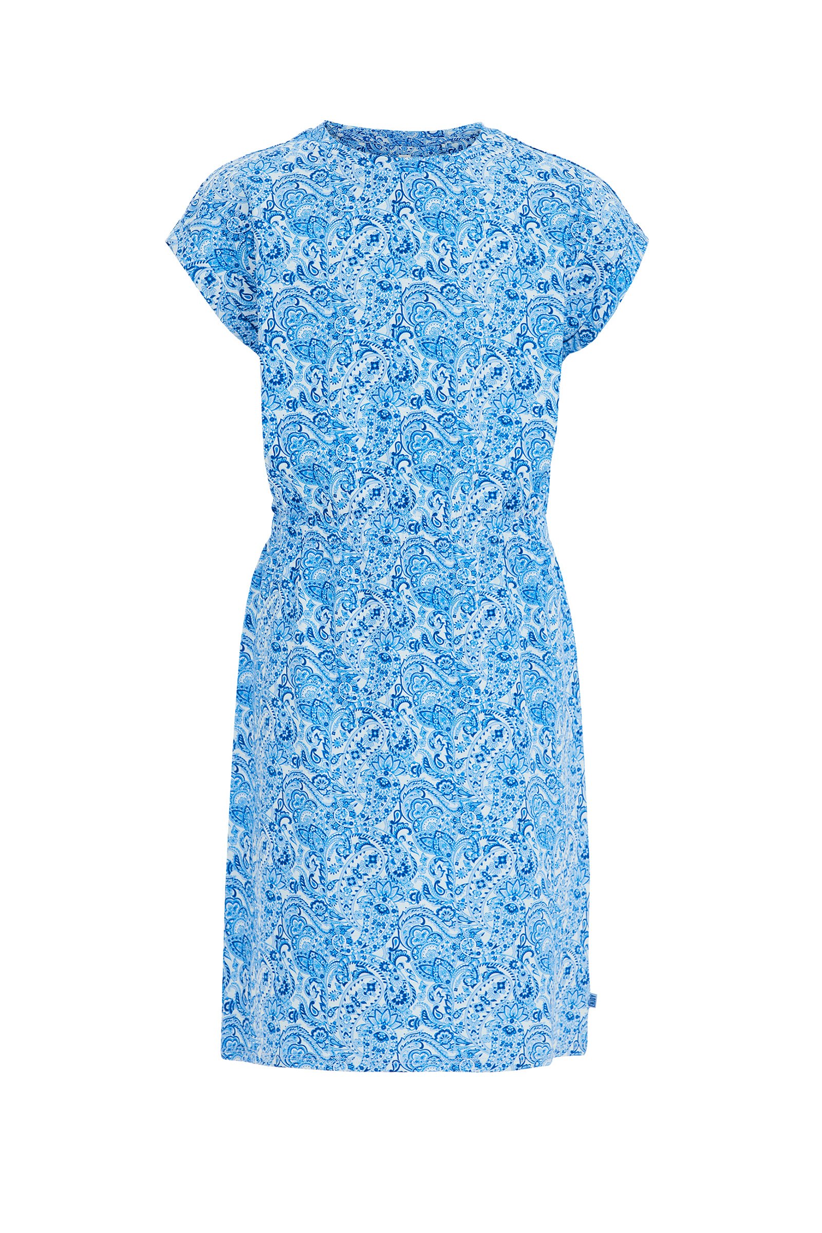 Meisjes jurk met dessin WE Fashion Blauw