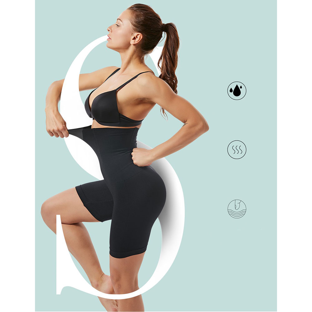 (Gr. S) Damen Body Former Shapewear Bauchweg Unterwäsche mit Korsett - Schwarz