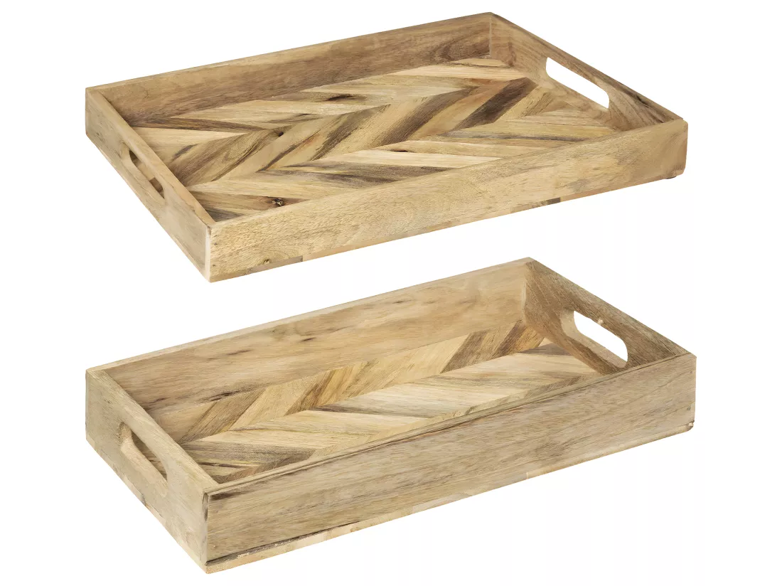 Set de 2 Plateaux en Bois de Manguier