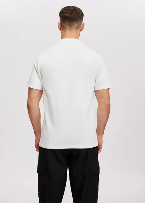 Polo met rits off-white (WIT.O)