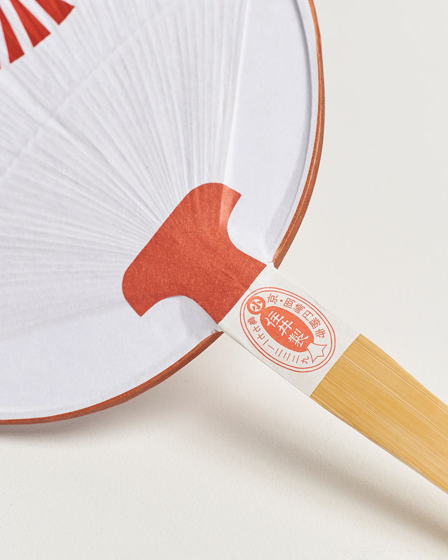 Beams Japan Komaruyasumi Folding Fan White
