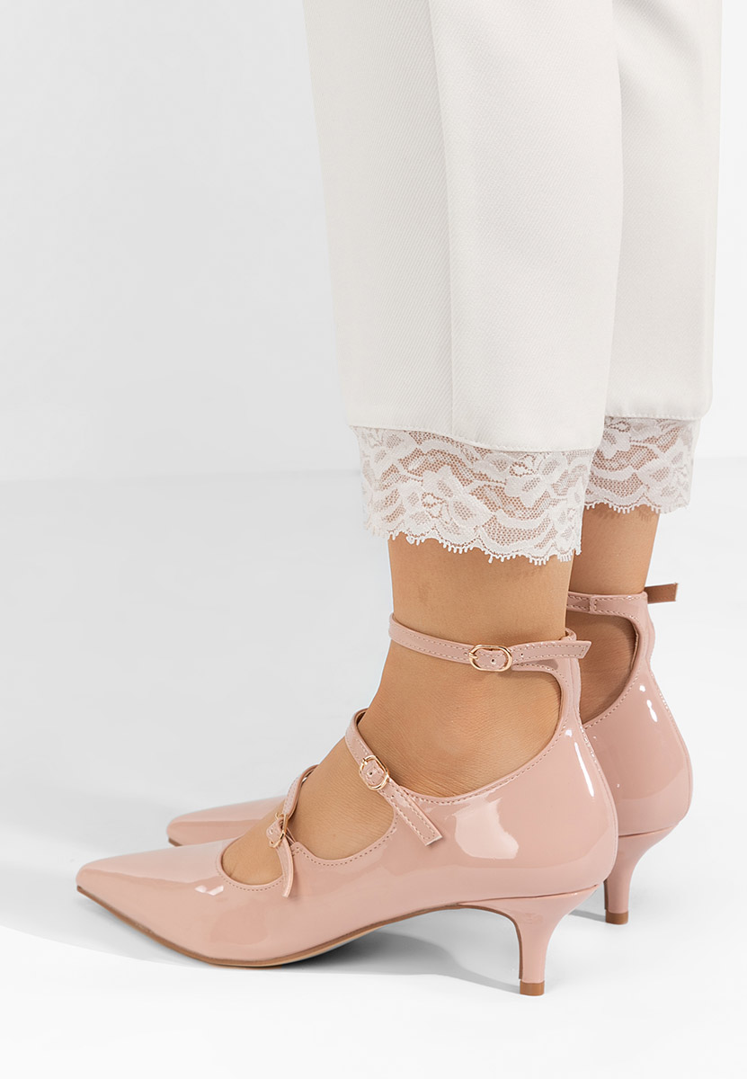 Chaussures à talon fin beige Ginny