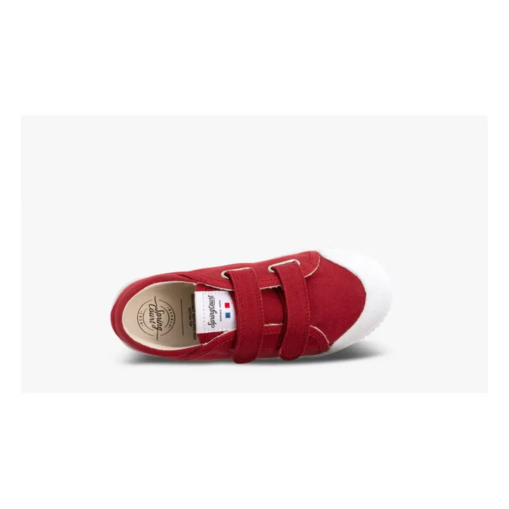 Spring Court Baskets Basses Scratchs G2 Canvas | Rouge
