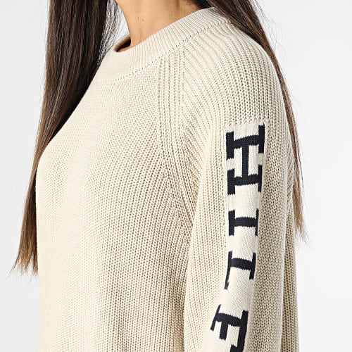 Robe Pull Femme Placed Hilfiger 9375 Beige