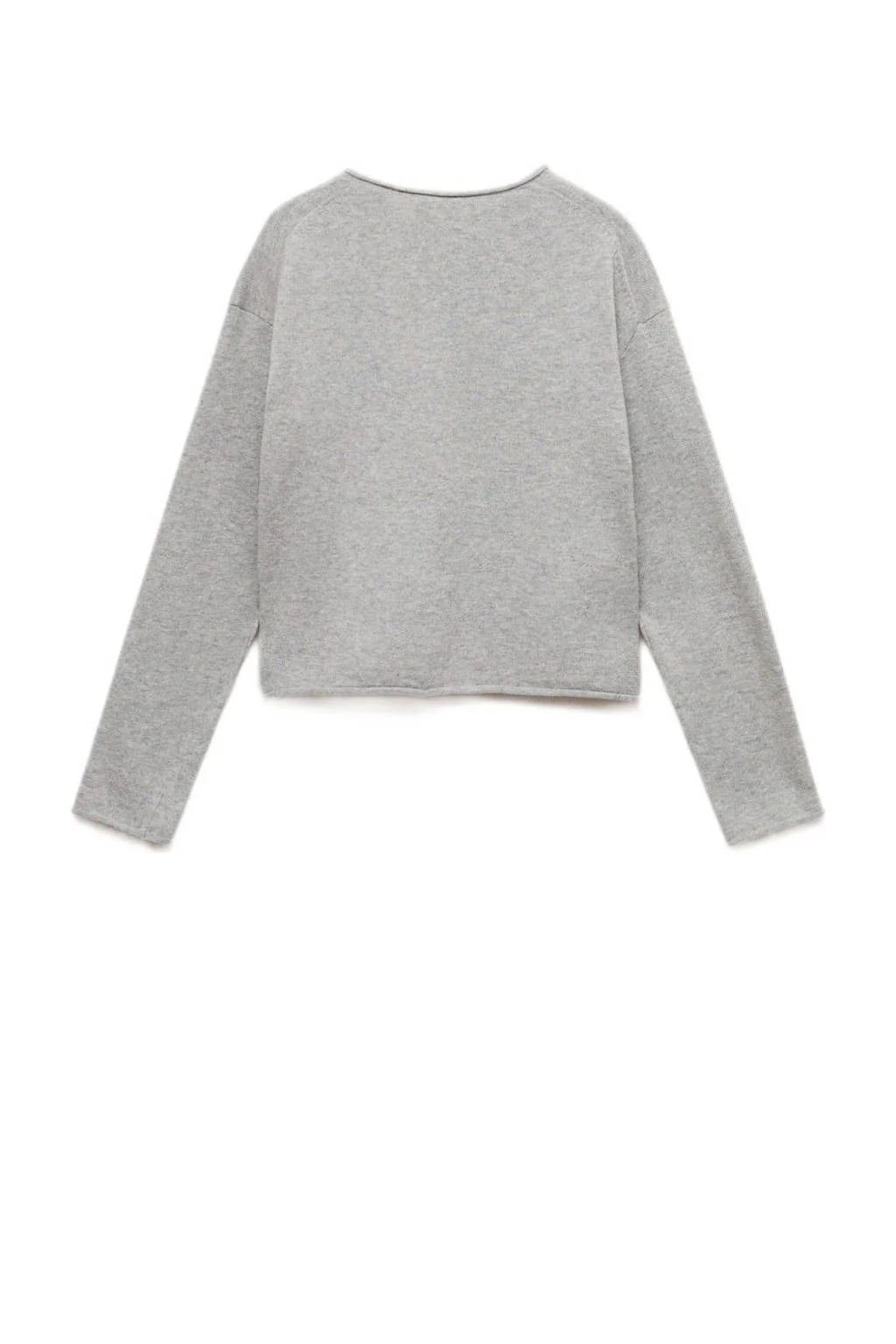 Mango Kids vest grijs fijn gebreid