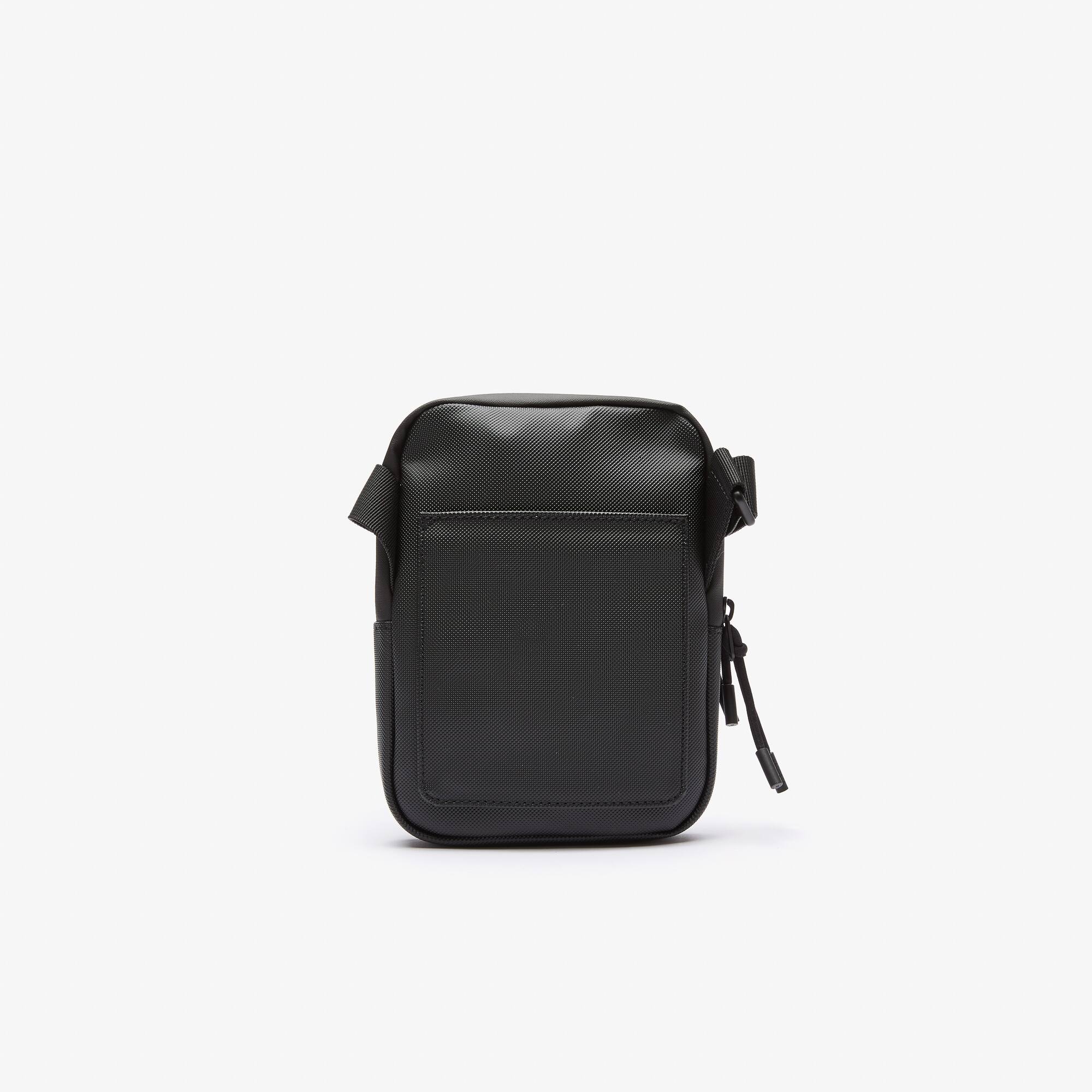 Petite sacoche plate LCST croisée en toile enduite Sacoches & Pochettes - Noir - Lacoste - Homme