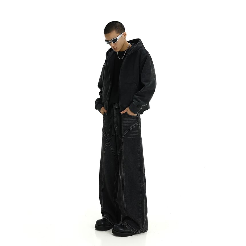 Meiksip - Hoge taille losse rechte jeans