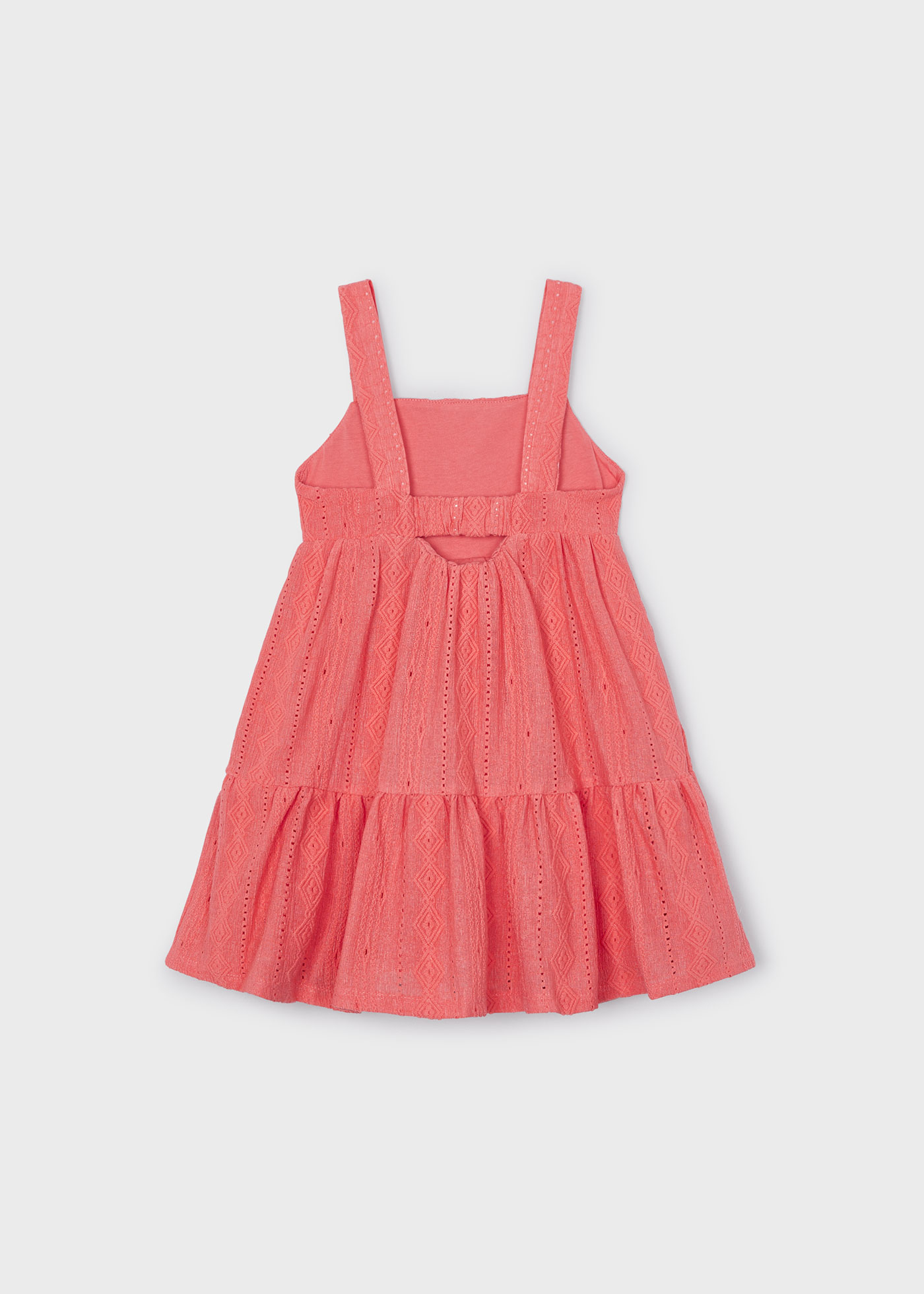 Vestido perfurado com estampa de flamingo para meninas