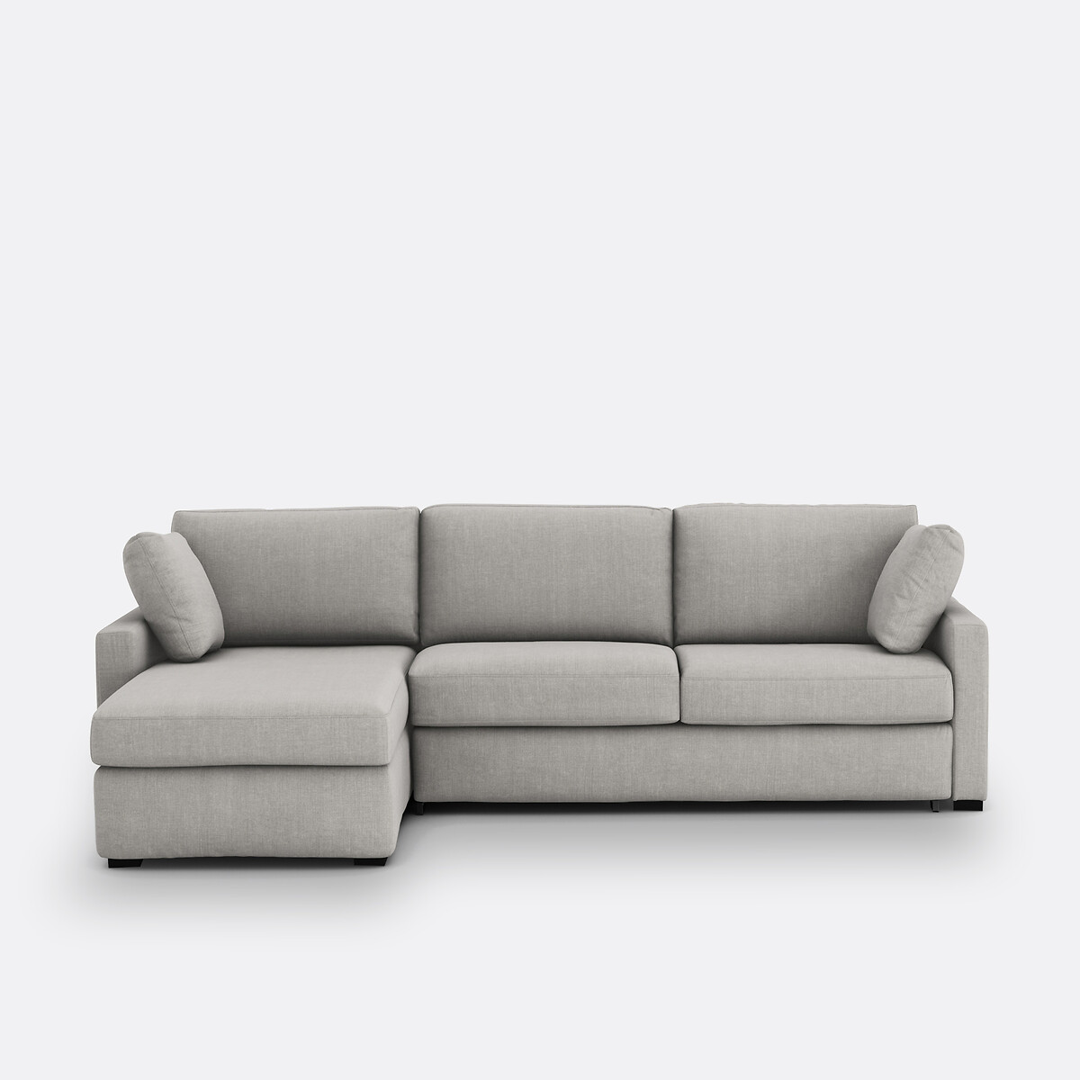 LA REDOUTE INTERIEURS<br>Sofá cama de canto algodão/linho, espuma, Timor