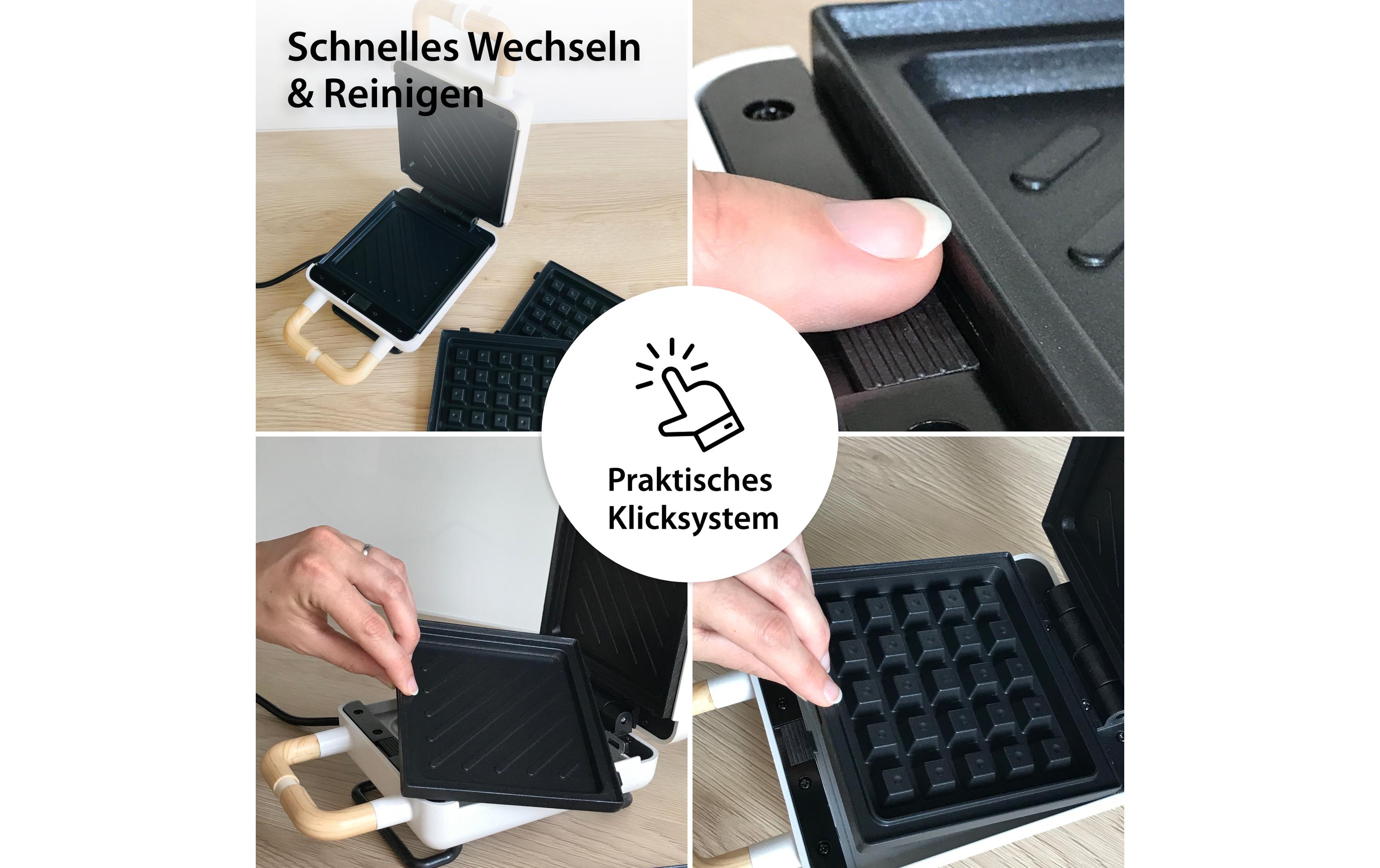 Waffeleisen WeissWaffeleisen mit Sandwichmaker