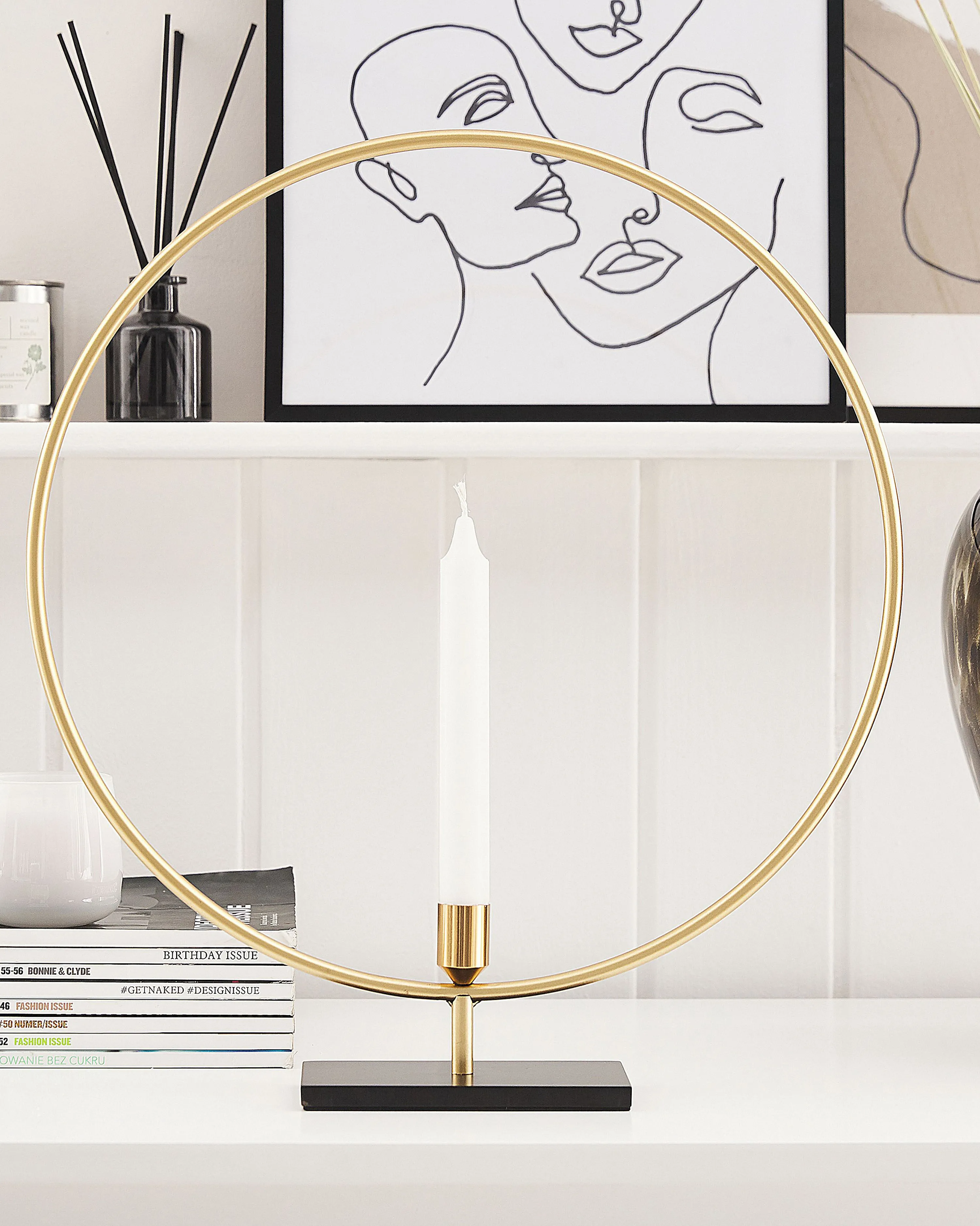 Kaarshouder SERAM Metaal 45 cm Goud
