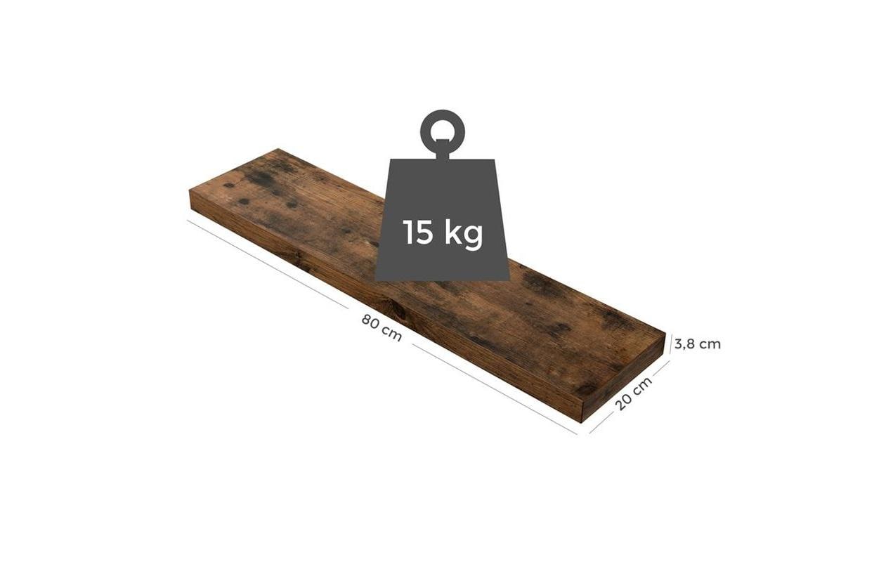 Wandregal Ledge 80 x 3.8 cm, BraunVielseitige Wandablage