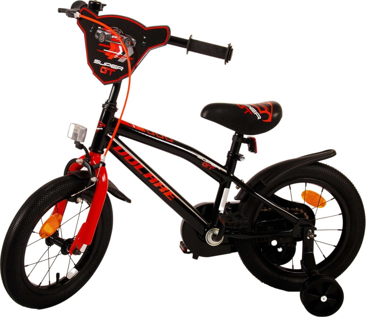 Volare - Børnecykel Med Støttehjul - 14'' - Super Gt - Rød