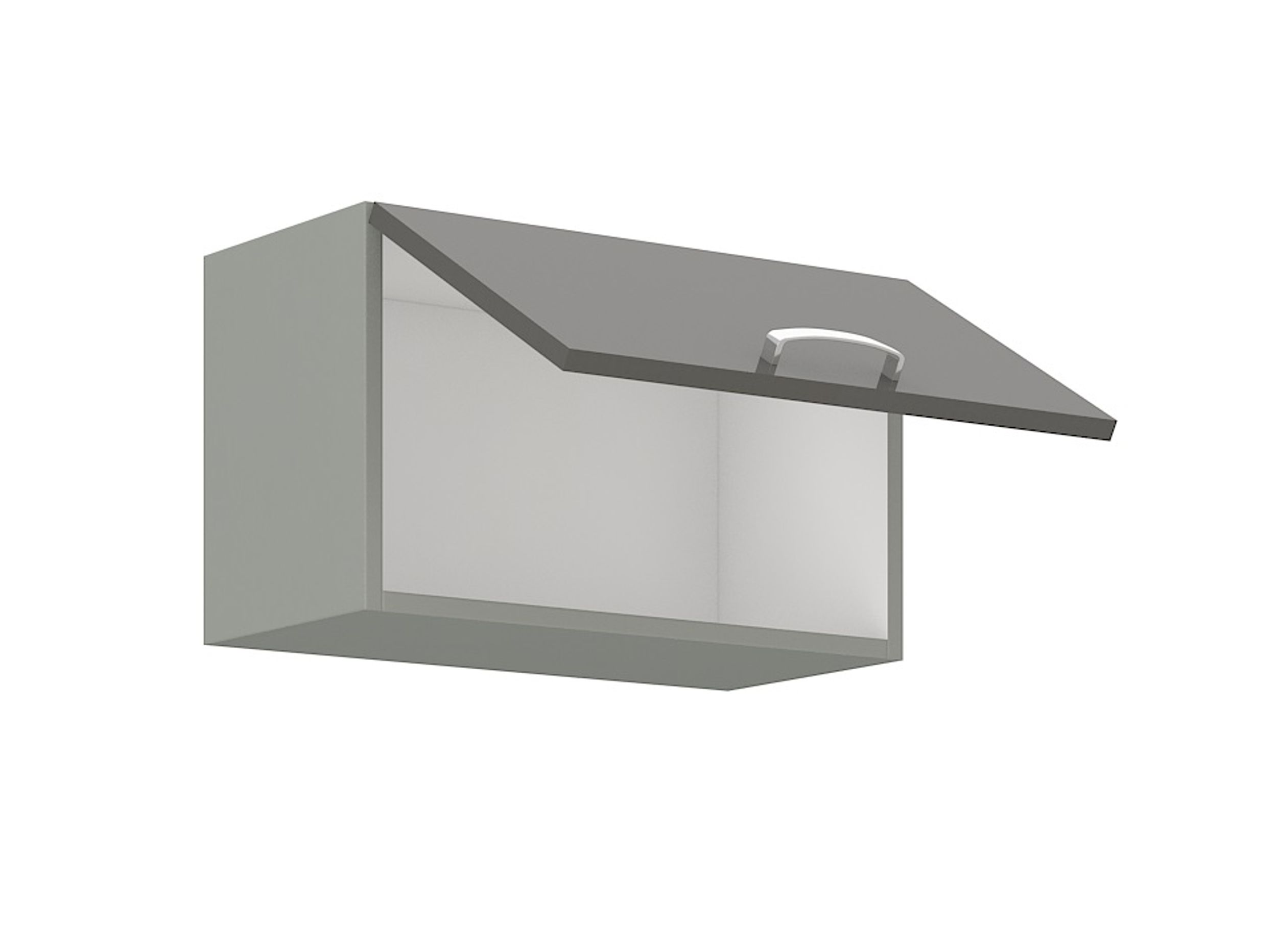 Küchen Hängeschrank 60 Hochglanz Grau Küchenzeile Küchenblock Küche Grey Bianca