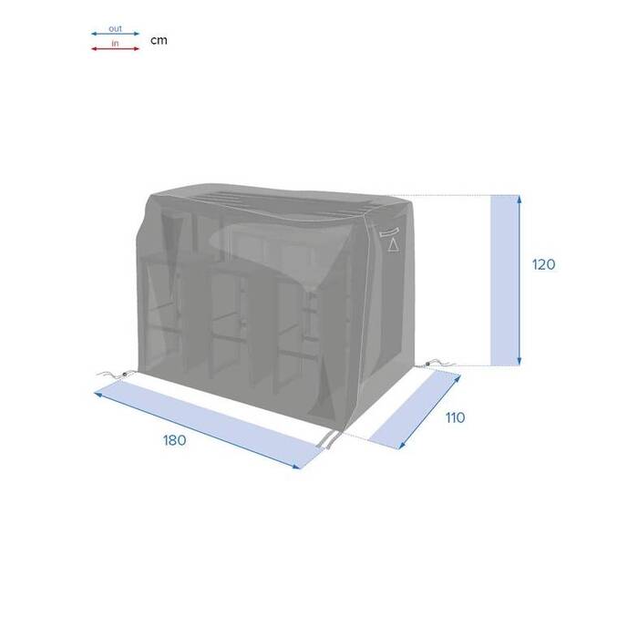 Housse de protection HAMBO pour table haute Gris