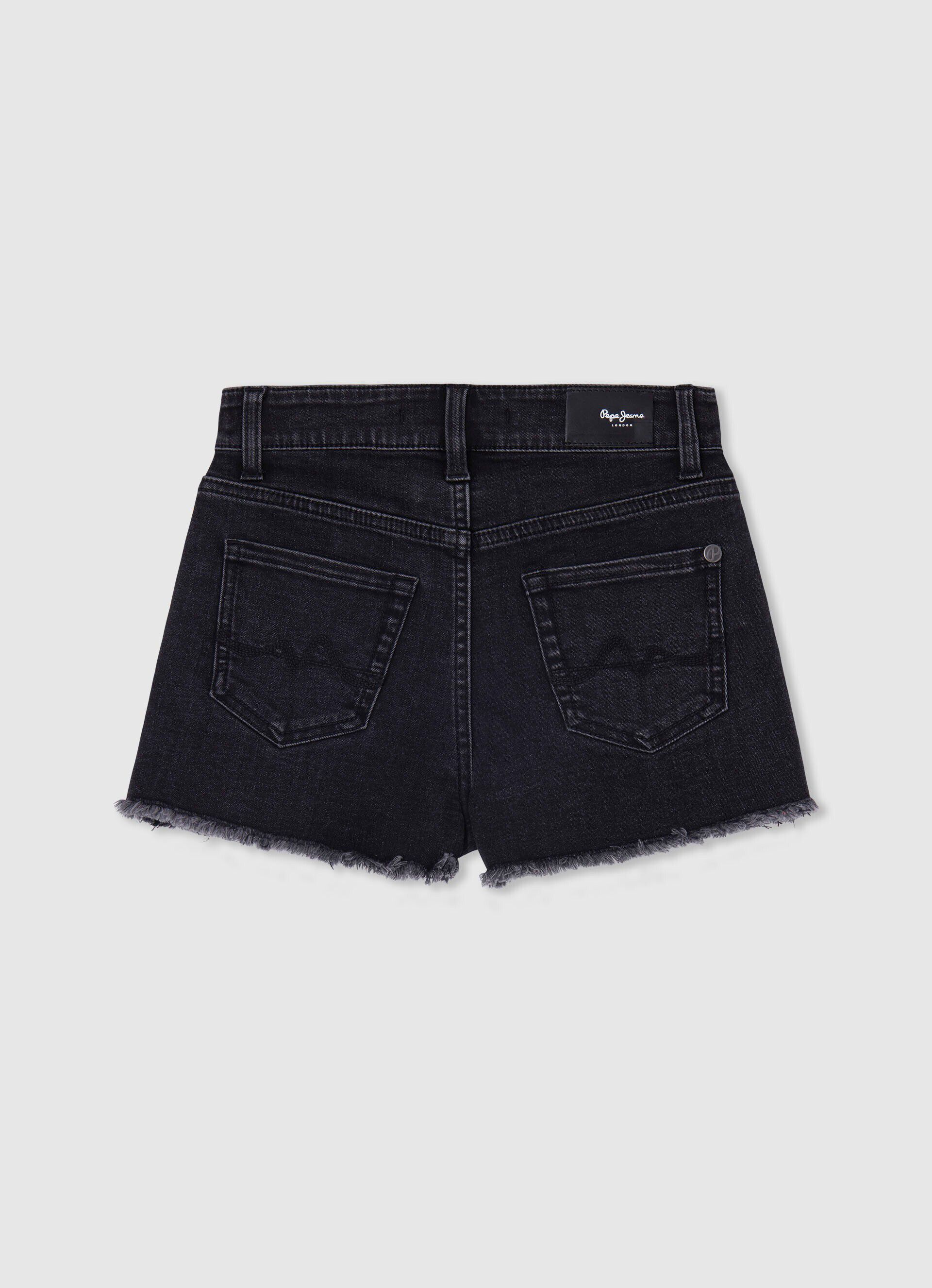 Calça jeans curta Patty, corte regular - jeans