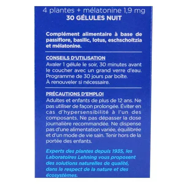 Lehning Organic Sleep Day Night 2 x 30 cápsulas