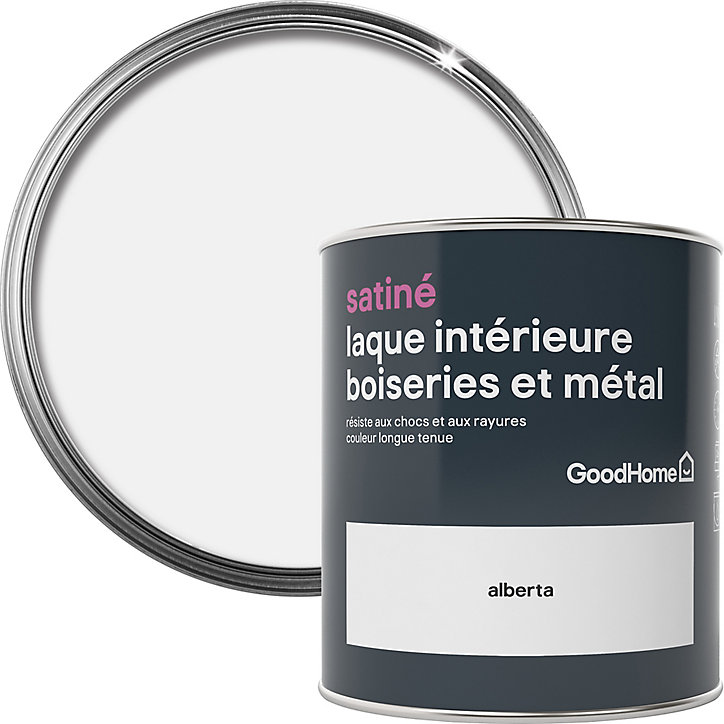 Laque boiseries et métal GoodHome Alberta Satin 0,75L
