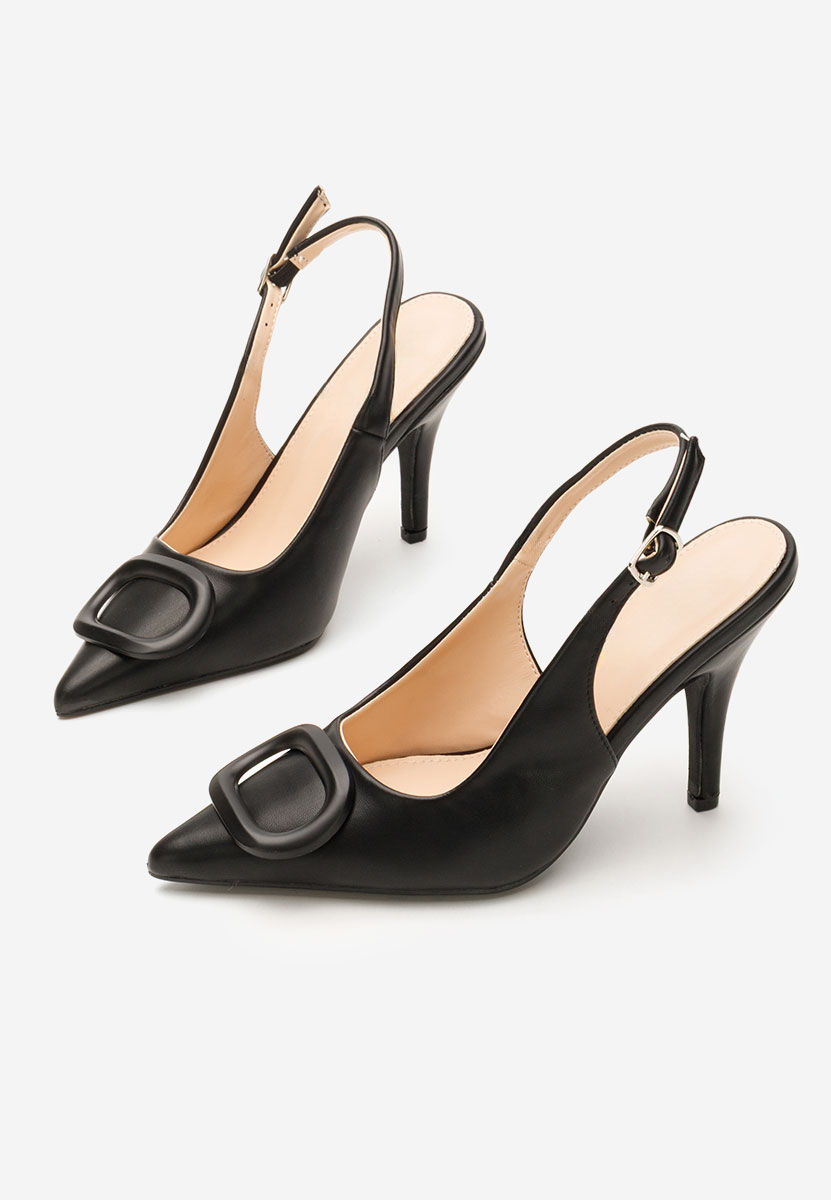 Chaussures à talon fin noirs Kacey