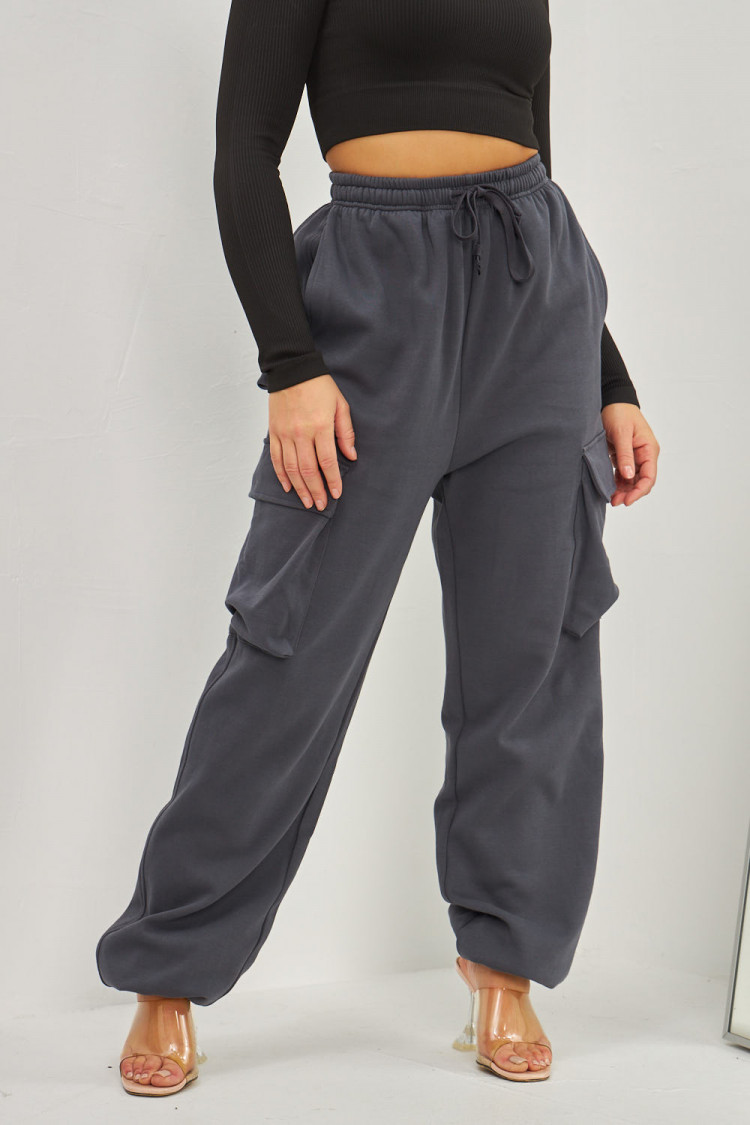 Pantalon de jogging cargo gris foncé