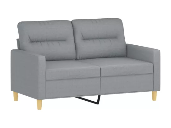 Ensemble de canapés 3 pièces avec coussins Gris clair Tissu