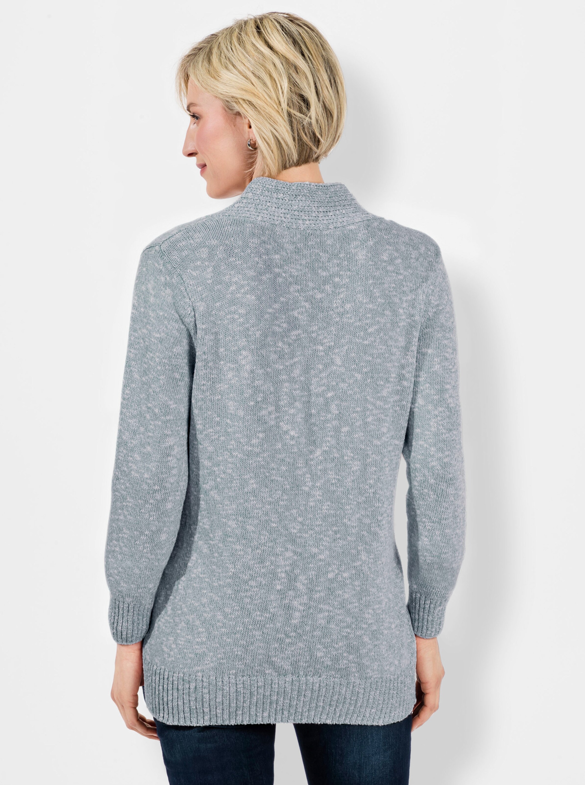 V-Ausschnitt-Pullover in 2-in-1-Optik