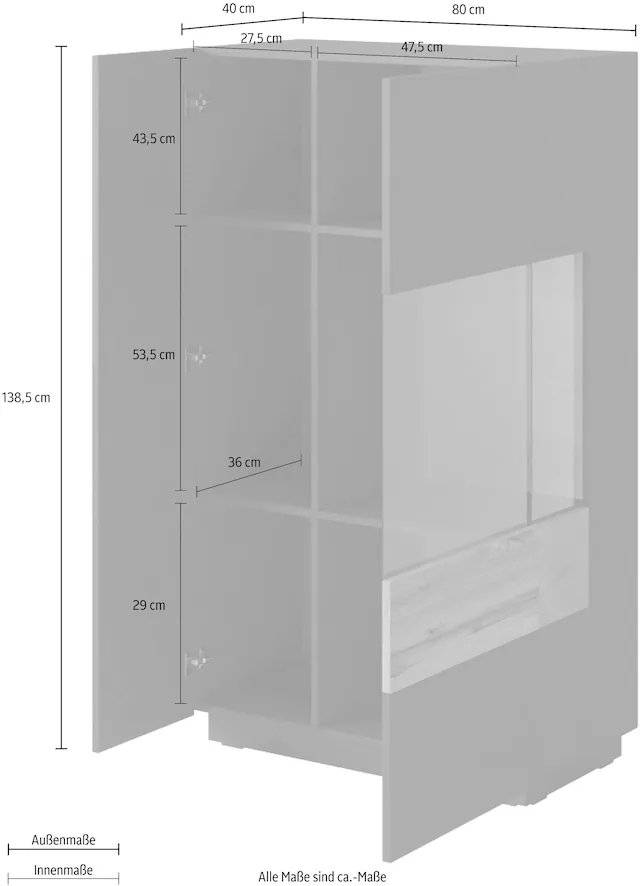 INOSIGN Vitrine »SILKE« Höhe 138,5 cm