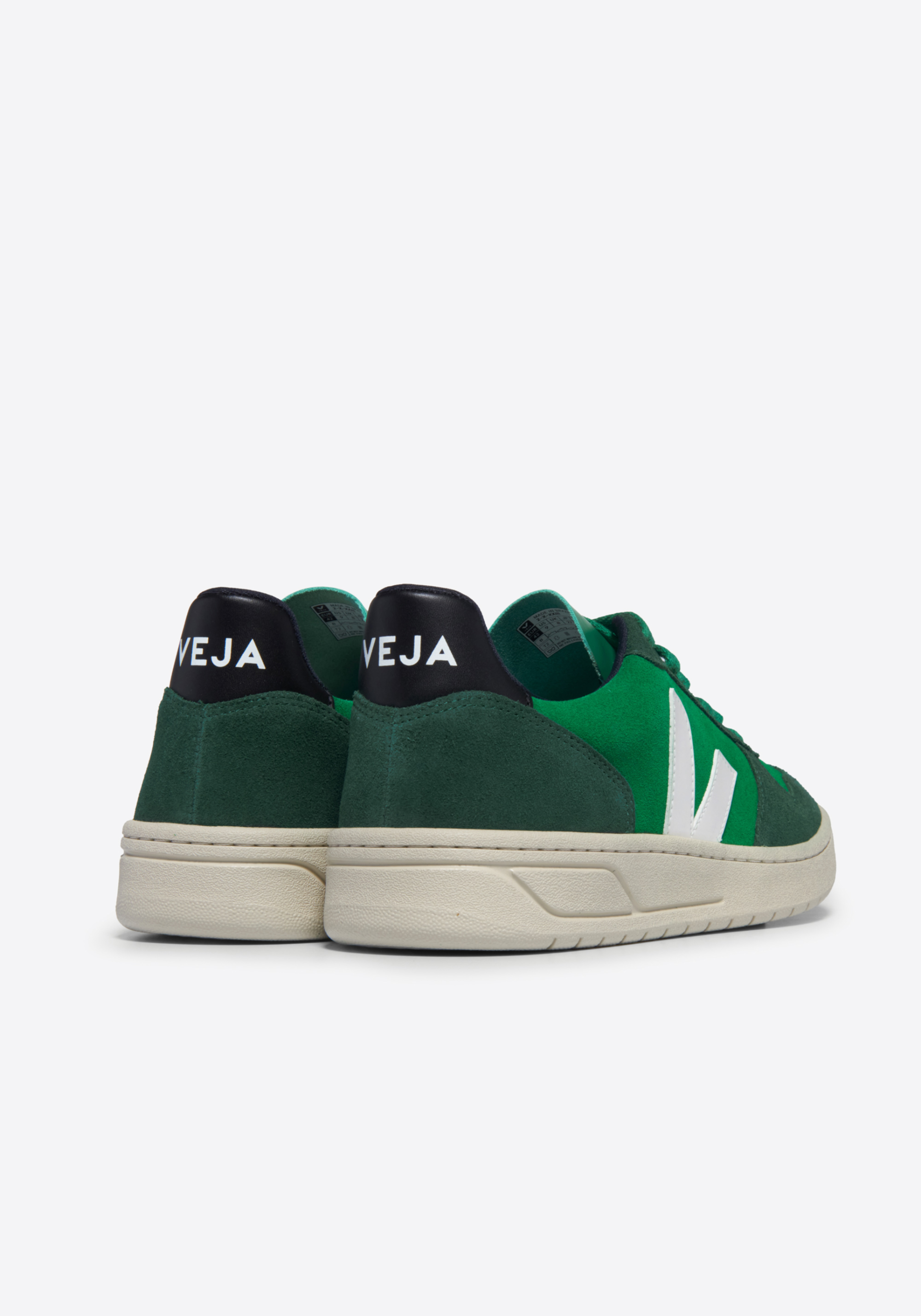 Veja Sneaker V-10 Suede Emeraude Pierre Black