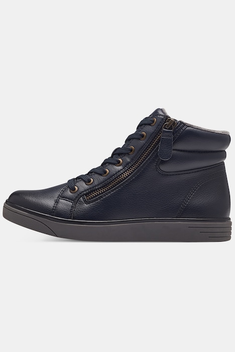 Leder-Sneaker, Jana Shoes, Wechselfußbett, Zipper