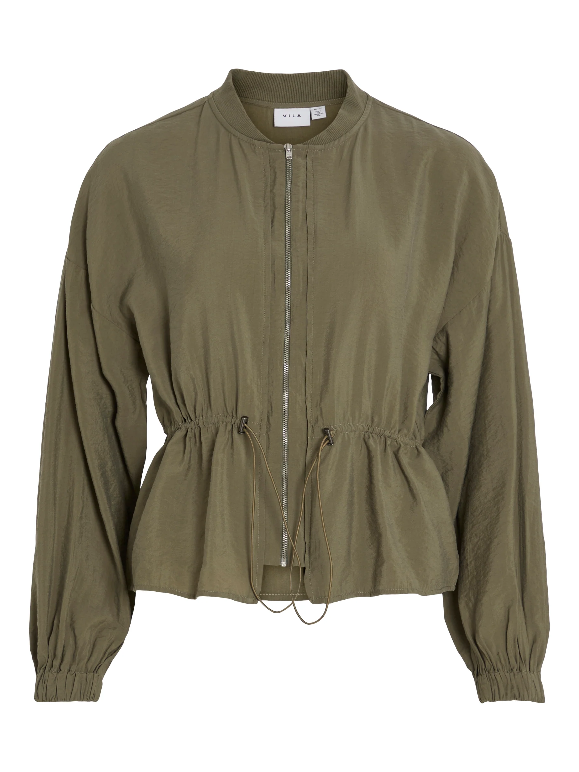 Vila  Visuva L/S Zip Short cardigan - Dusty Olive