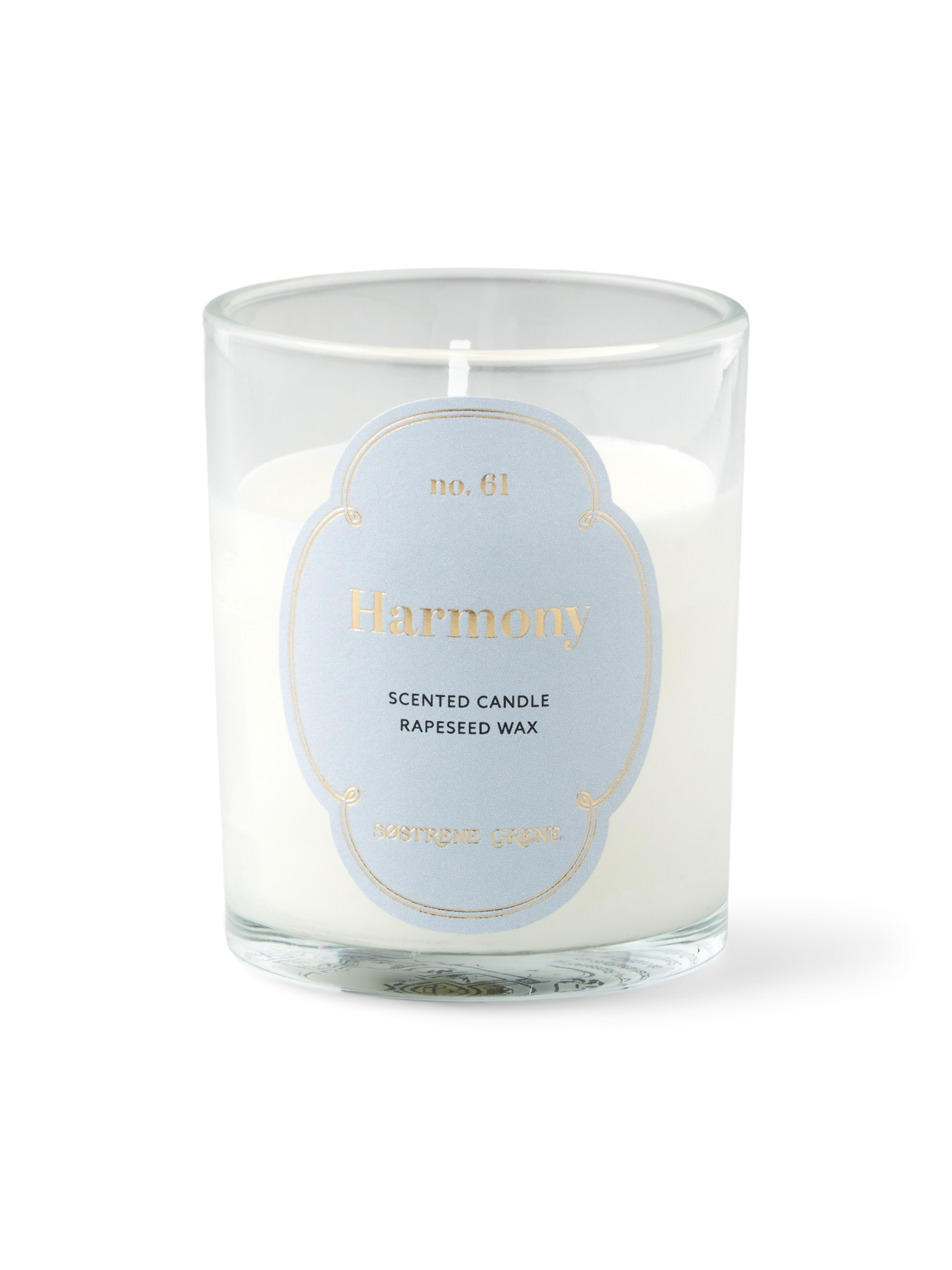 Duftlys Harmony | Rapsvoks/duft/glas. 28 timer. | Ice Blue
