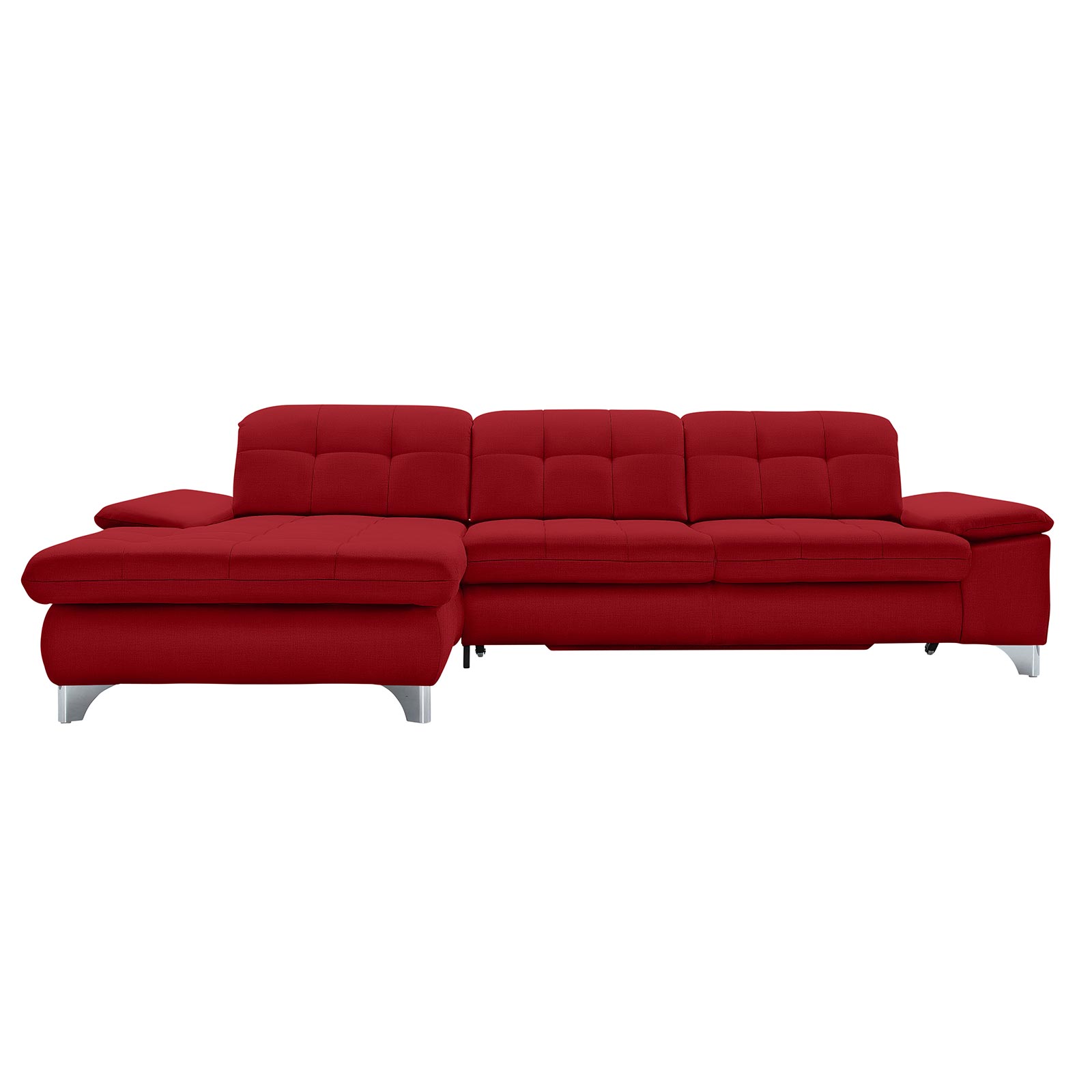polsterpower Ecksofa - Miro bordeaux - Basismodell - Recamiere links