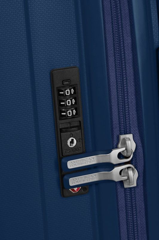 American Tourister - Rejoy - Spinner Koffer - Blauw - Polypropyleen - 100L