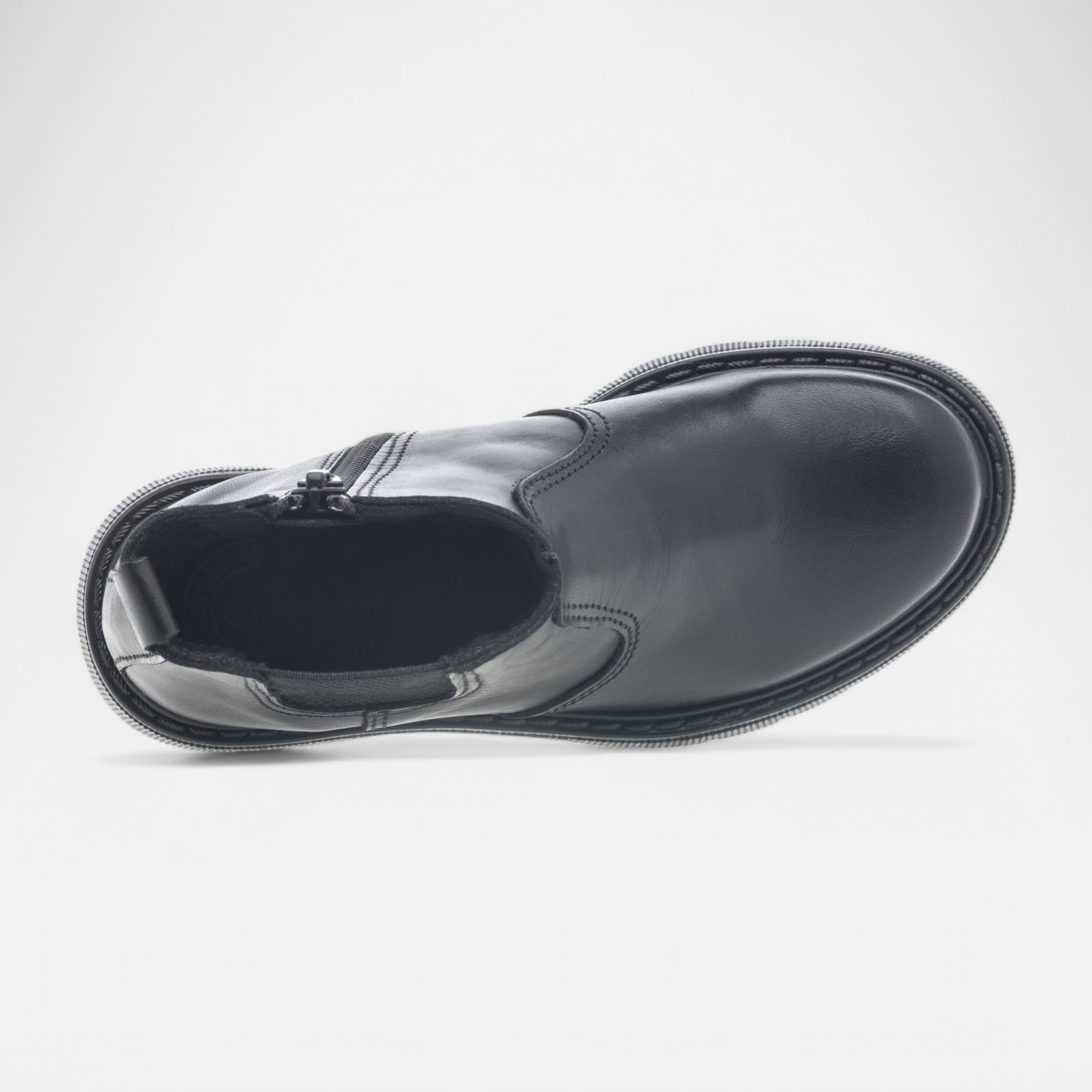 Bottines Fille en cuir noir