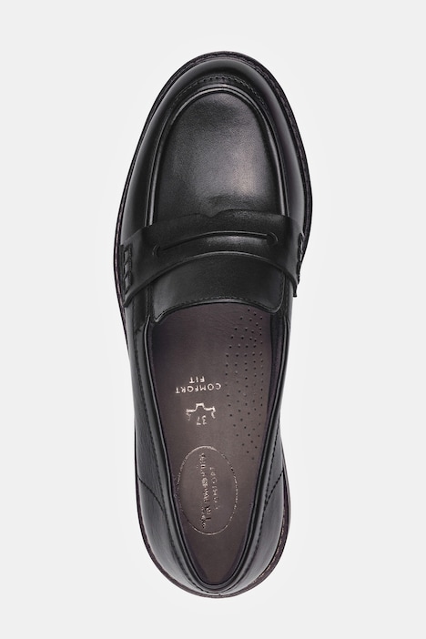 Tamaris Leder-Loafer, Zierspange, Wechselfußbett