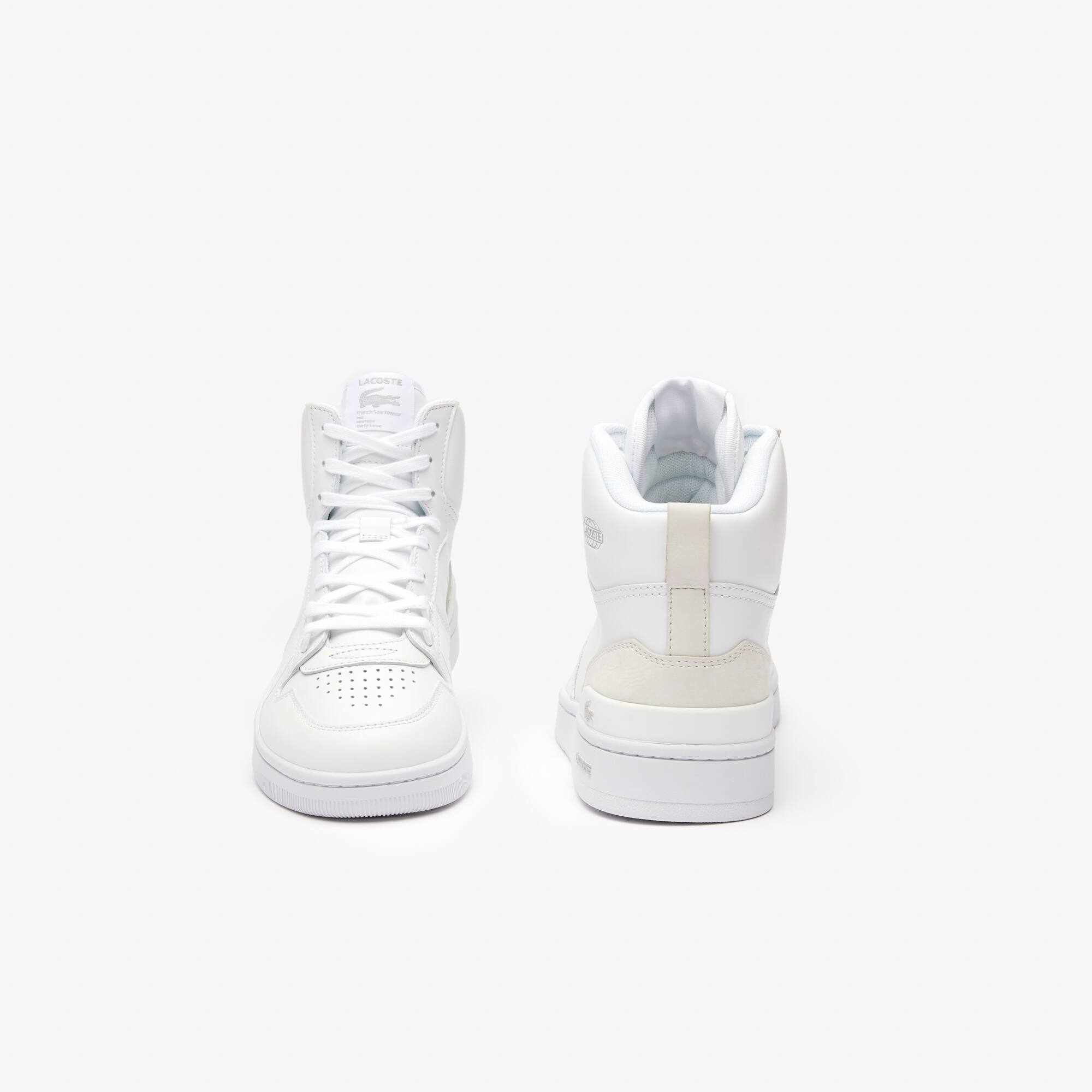 Herren L001 Mid Sneaker mit geprägtem Logo Sneakers - Weiss - Lacoste - Herren