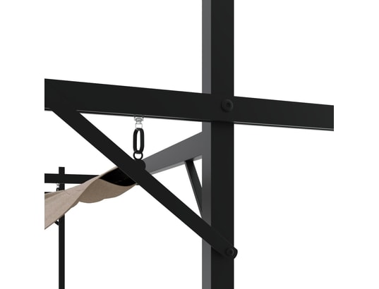 VIDAXL - Pergola avec toit rétractable taupe 295x292x230 cm