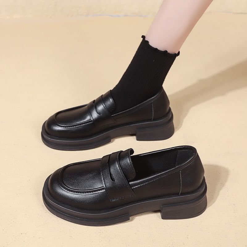 FRAISO - Platform Penny Loafers van Imitatieleer