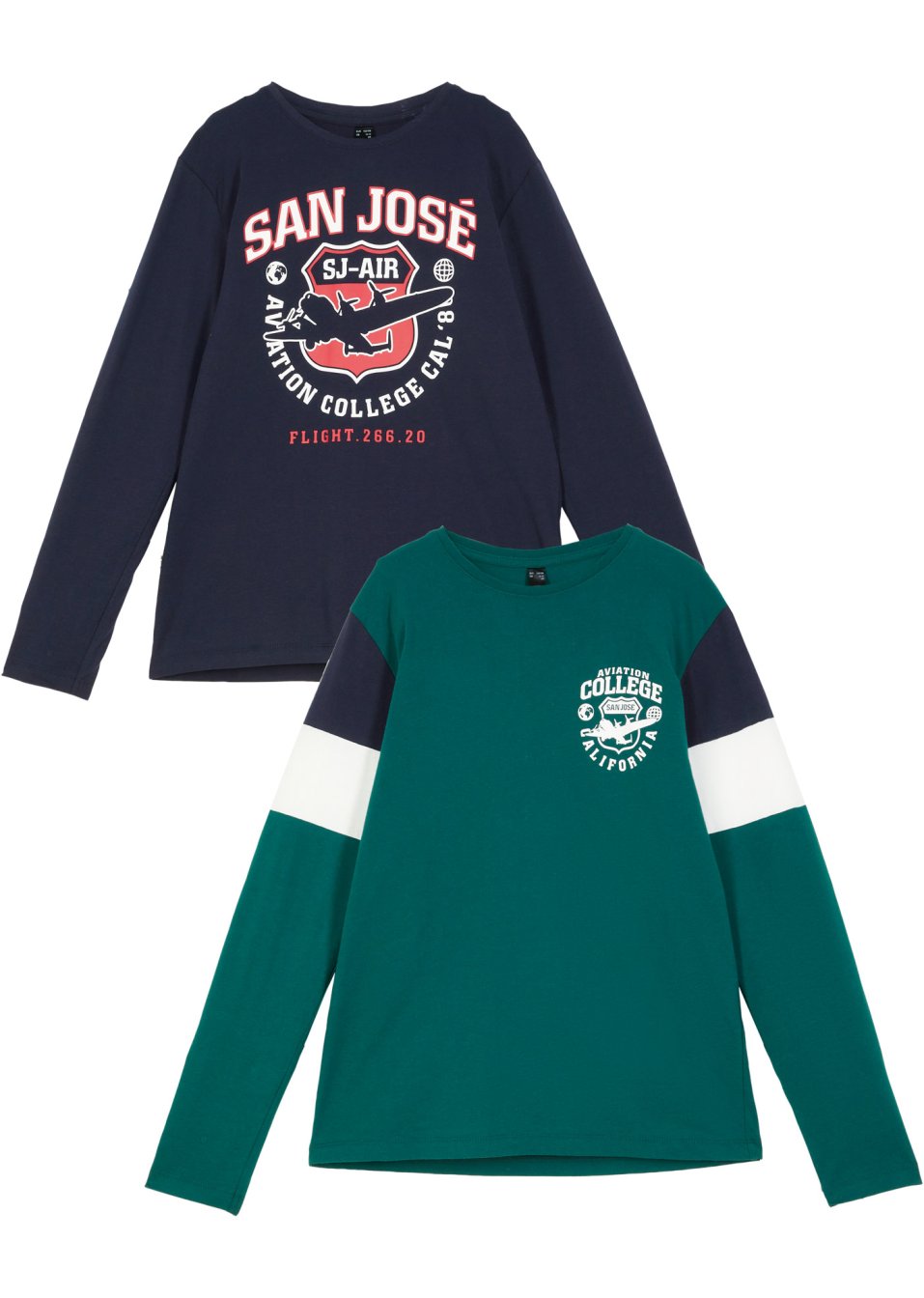 Lot de 2 T-shirts manches longues garçon