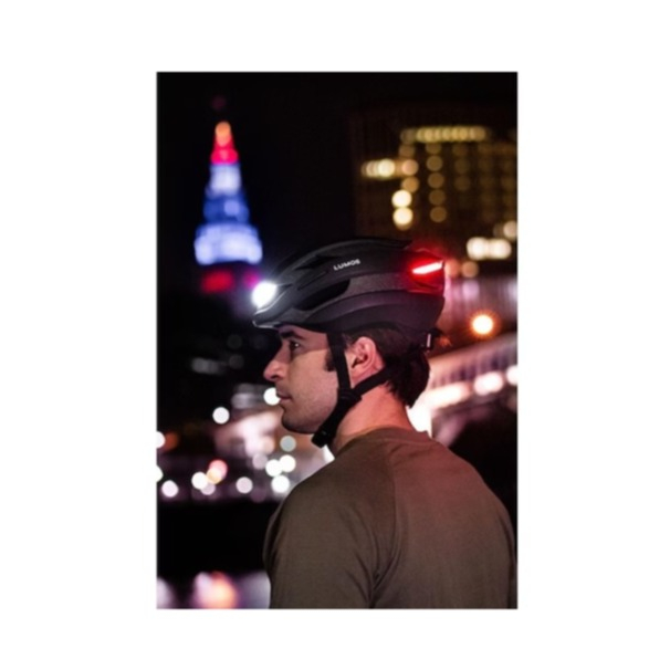 (Gr. XL) Ultra Mips Verstellbarer Fahrrad Helm Velo Kopf Schutz mit Front- und Rücklicht / Blinkerfunktion - Schwarz