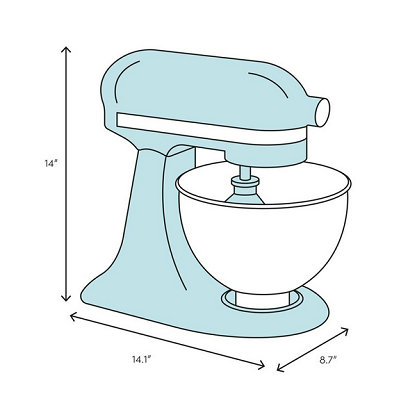 Batedeira KitchenAid de 10 velocidades e 5 litros.