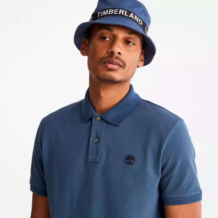 Polo en piqué Millers River pour homme en bleu