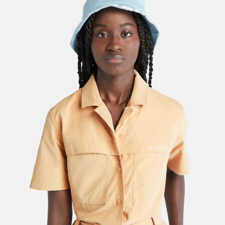 Robe déperlante pour femme en jaune