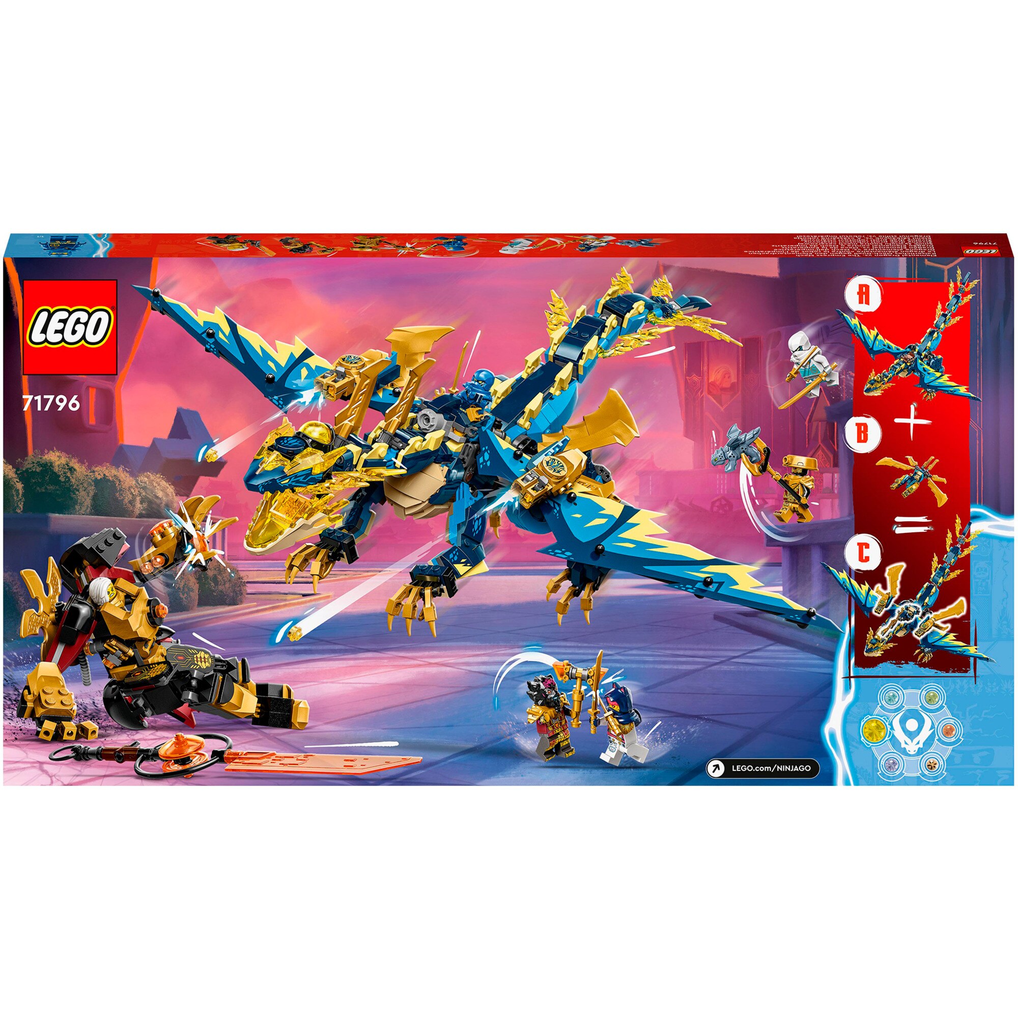 LEGO Konstruktionsspielzeug Ninjago Kaiserliches Mech-Duell gegen den Elementardrachen